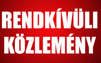 Rendkívüli közlemény