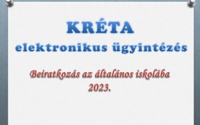 Beiratkozás az általános iskolába 2023